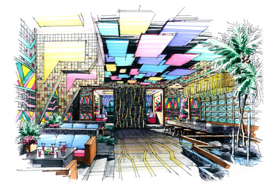 室内手绘作品|空间|室内设计|zzdy.lx 